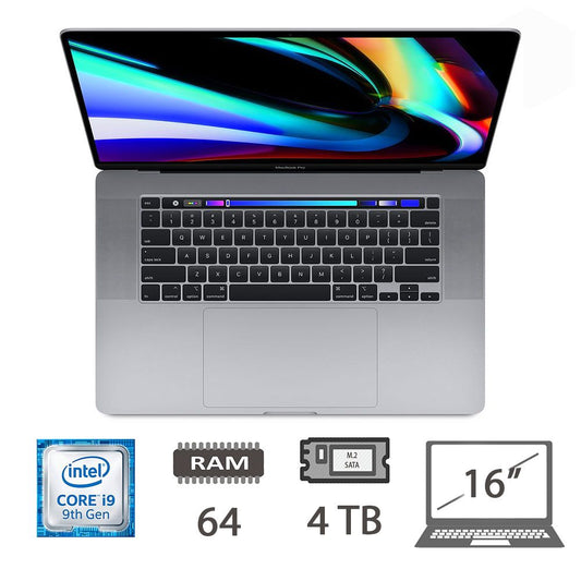 Mbp 16 T.Bar(2019)I9-9980hk- 2.4ghz/64/4tb/Sg/2y