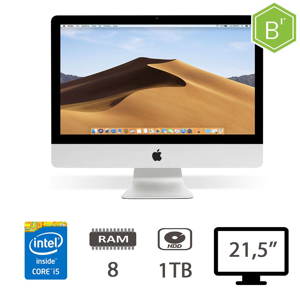 Imac 21,5 (L13)I5-4570s/8/Hdd1tb/2y - B