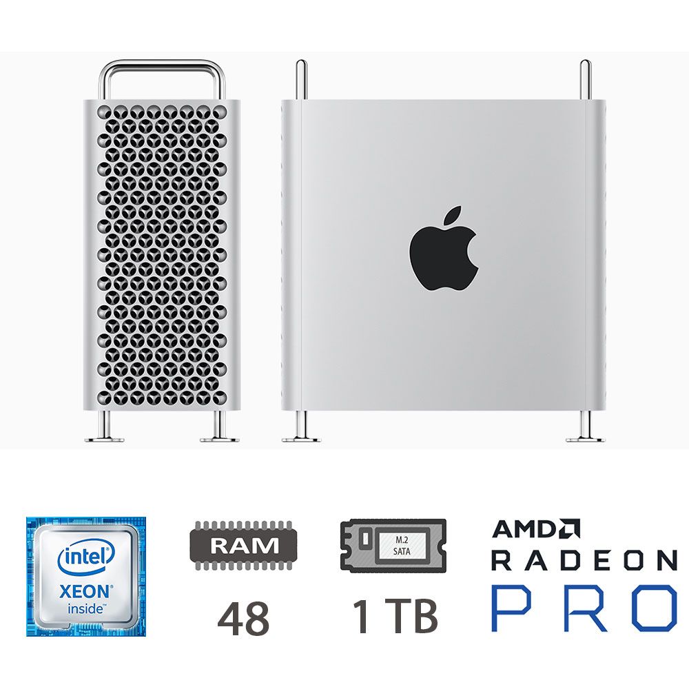 Mac Pro (2019)Xeon W-3235/48/1tb M2/Rp580x/2y