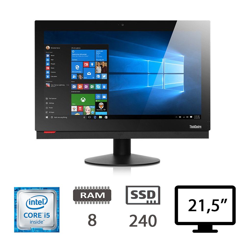 Lenovo Regloo M810z Aio I5-6400 8gb 240ssd 21,5 2y