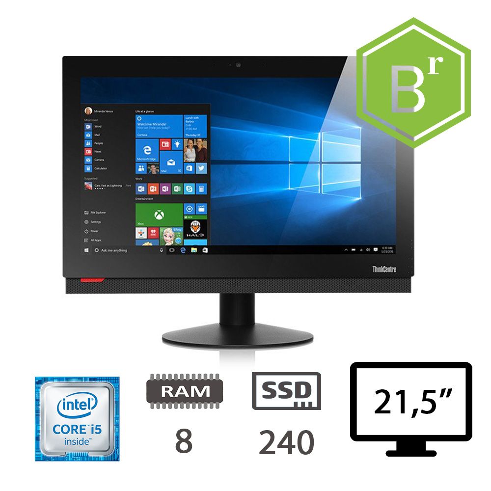 Lenovo M810z Aio I5-6400/8/240ssd/21,5/W10p/2y B