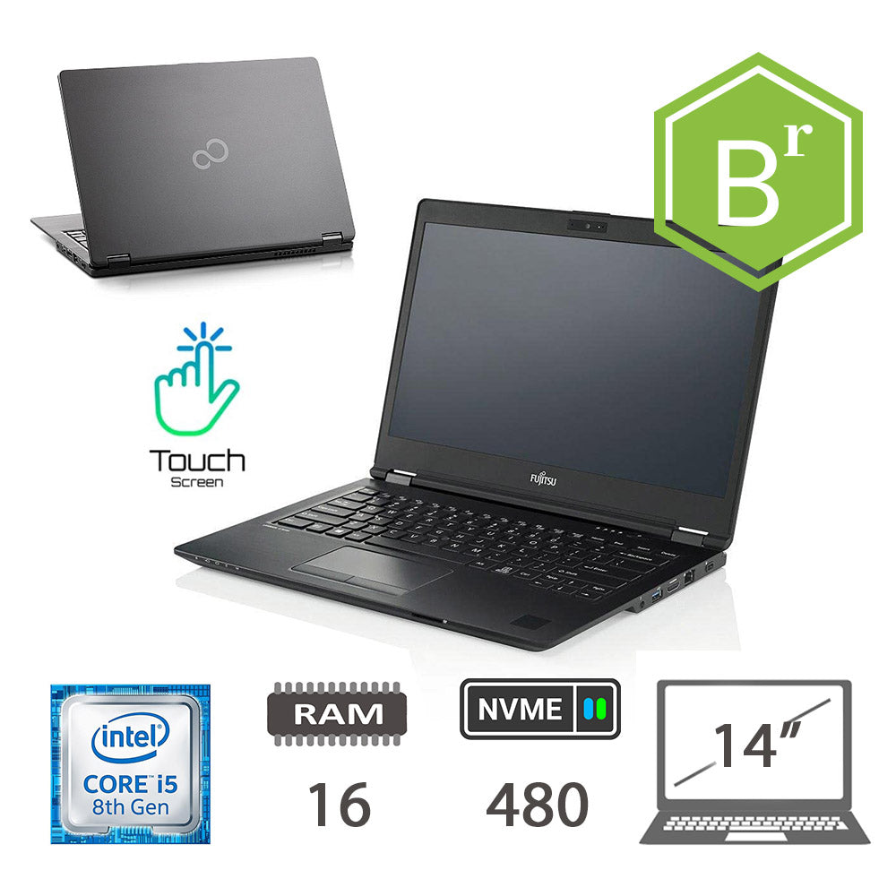 Fujitsu U749 Ts - I5-8365u/16/Nvme480/W11p/2y B 