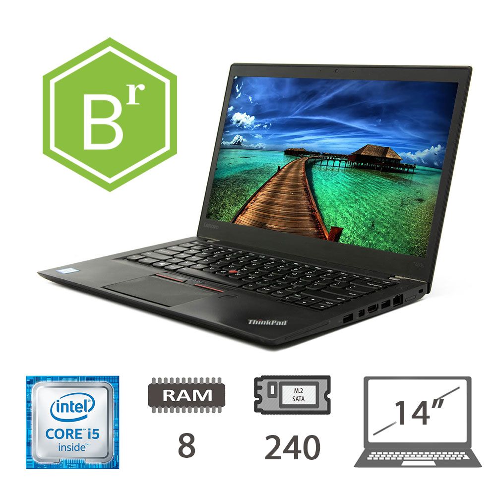 lenovo t460s i5-6200u/8/m2-sata240/14/w10p/2y b