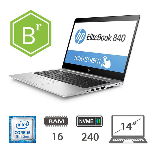 hp 840 g5 touch - i5-8250u/16/nvme240/14/w10p/2y b