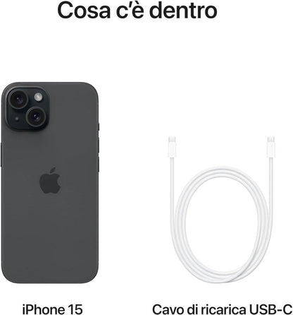 APPLE IPHONE 15 128GB NERO GARANZIA EUROPA 24 MESI