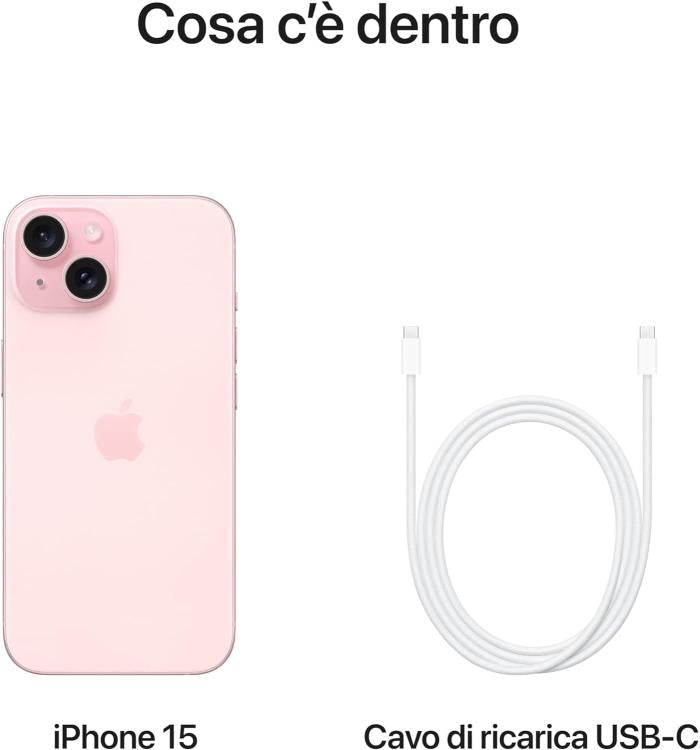 APPLE IPHONE 15 128GB ROSA GARANZIA EUROPA 24 MESI