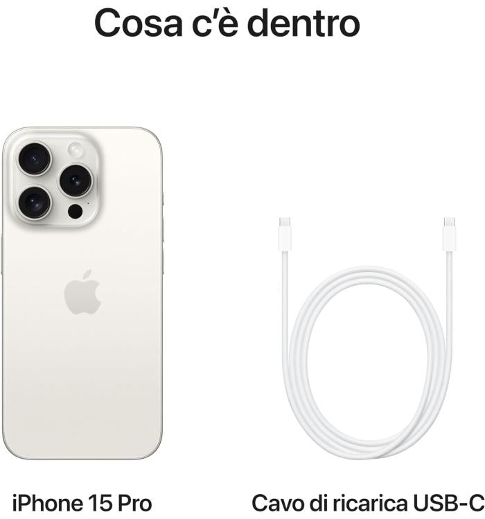 APPLE IPHONE 15 PRO MAX 256GB BIANCO TITANIO GARANZIA EUROPA 24 MESI